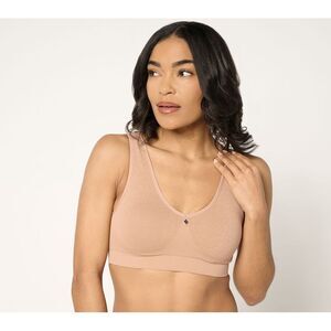 Breezies Women's Plus Sz Bra 2X Cooling Comfort Wirefree Seamless Pink A701500